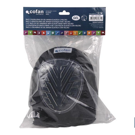 Pack de 2 Rodilleras de Trabajo | Con Doble Banda Elástica y Cierre de Velcro | Almohadillas de Gel