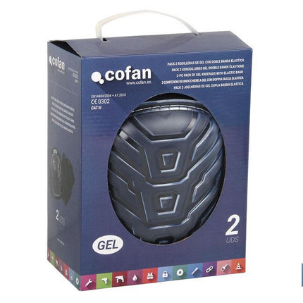 Pack de 2 Rodilleras de Trabajo | Con Doble Banda Elástica | Almohadillas de Gel