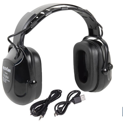 Cascos antirruido con Bluetooth | Reducción de sonido (SNR) 29 dB | Protección auditiva con micrófono y control de volumen