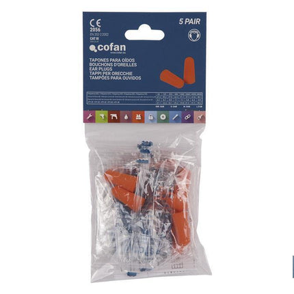 Tapones de Protección Auditiva | Pack de 50 unidades | Tapones desechables en color naranja