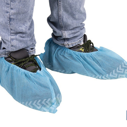 Cubrezapatos desechables antideslizantes | Material: polipropileno | Color: azul | Talla única | Disponible en packs de 100 unidades