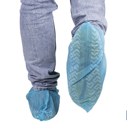 Cubrezapatos desechables antideslizantes | Material: polipropileno | Color: azul | Talla única | Disponible en packs de 100 unidades