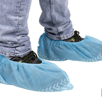 Cubrezapatos desechables antideslizantes | Material: polipropileno | Color: azul | Talla única | Disponible en packs de 100 unidades