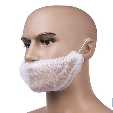 Cubrebarbas desechables | Material: polipropileno | Color: blanco | Talla única | Disponibles en packs de 100 unidades