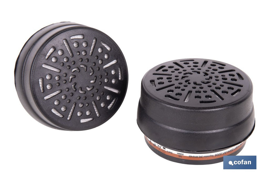 Set de 2 filtros A1P3 para máscara completa Cofan | Protección frente a gases, vapores y partículas P3