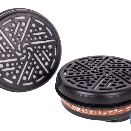 Set de 2 filtros A1 para máscara completa Cofan | Protección frente a gases y vapores de compuestos químicos