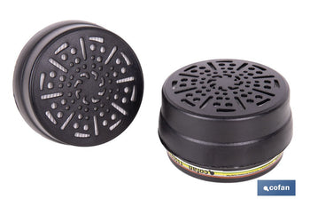 Set de 2 filtros ABEK1P3 para máscara completa Cofan | Protección avanzada frente a gases, vapores y partículas