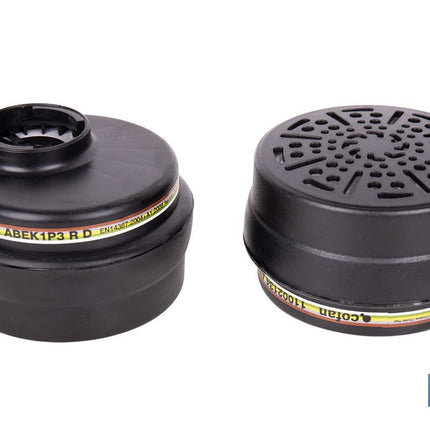 Set de 2 filtros ABEK1P3 para máscara completa Cofan | Protección avanzada frente a gases, vapores y partículas