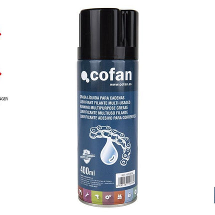 Grasa adhesiva para cadenas 400 ml | Lubricante líquido | Con aditivos que le confieren propiedades anticorrosión y antidesgaste
