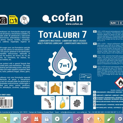 Lubricante multiusos universal | Envase de 400 ml con alto poder penetrante