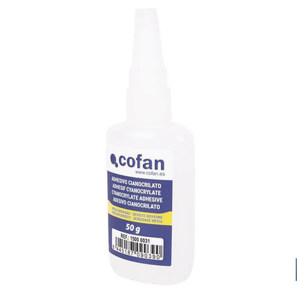 Adhesivo cianoacrilato de media viscosidad Cofan · Imagen de la familia Cofan