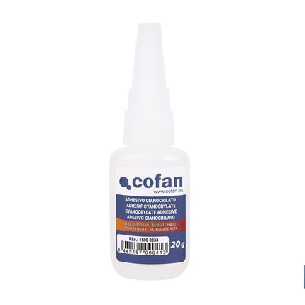 Adhesivo cianoacrilato de alta viscosidad Cofan · Imagen de la familia Cofan