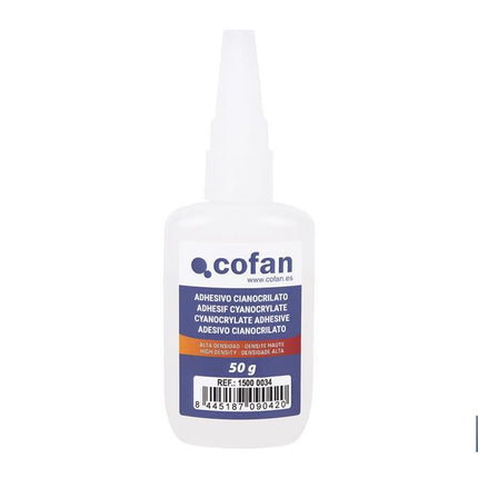 Adhesivo cianoacrilato de alta viscosidad Cofan · Imagen de la familia Cofan