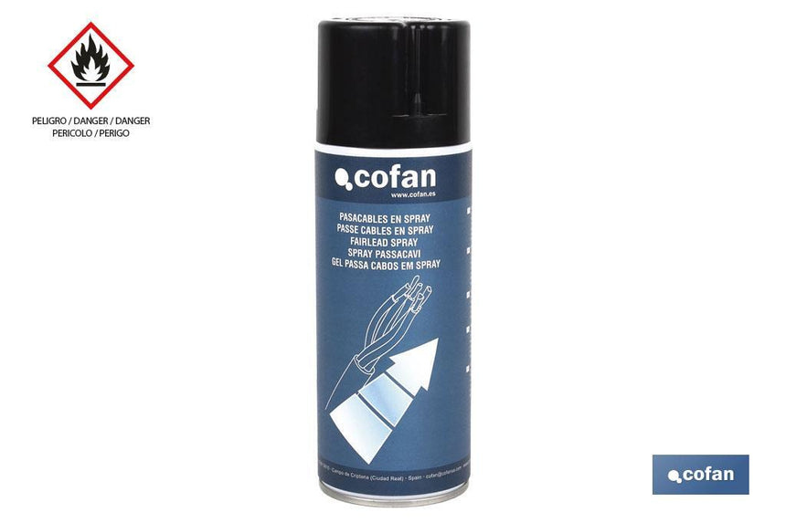 Spray Lubricante de cables eléctricos 400 ml | Protector en spray | Reduce la fricción entre los cables
