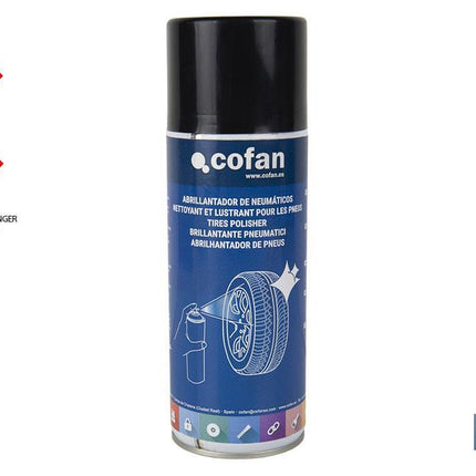 Abrillantador de neumáticos en spray 400 ml | Para ruedas de coche | Efecto duradero