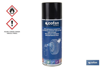 Abrillantador de neumáticos en spray 400 ml | Para ruedas de coche | Efecto duradero