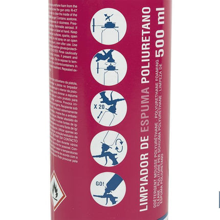 Limpiador de Espuma de Poliuretano | Aerosol 500 ml | Libre de CFC