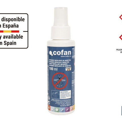 Repelente de insectos | Protección duradera contra mosquitos y otros insectos | Uso seguro para toda la familia | Capacidad: 100 ml | Uso no profesional