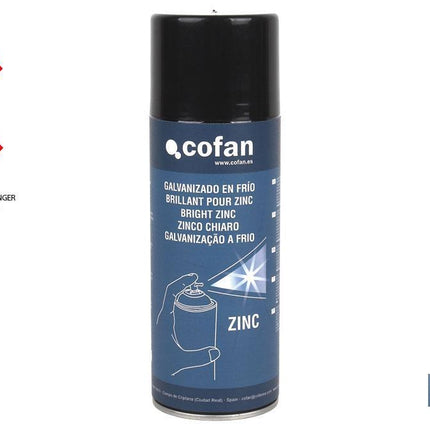 Galvanizado en frío | Envase 400 ml | Esmalte Spray Zinc | Color Plata | Protege el Metal