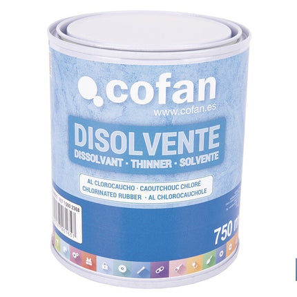 Disolvente clorocaucho | Diluyente para resinas acrílicas termoplásticas | Alta compatibilidad y brochabilidad | No afecta al brillo | Capacidad: 750 ml