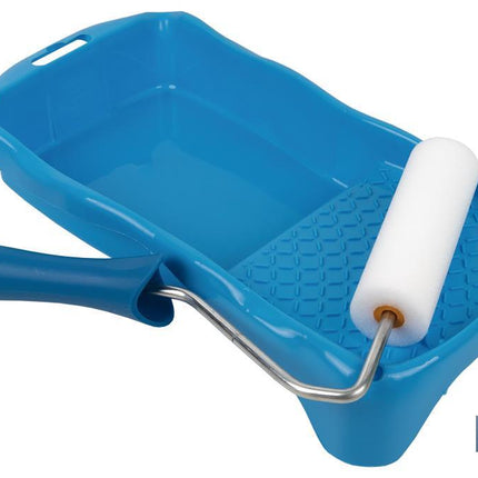 Kit de esmaltar compuesto de rodillo de espuma y cubeta | Medidas de la cubeta 16 x 31 | Medidas del rodillo 11 cm