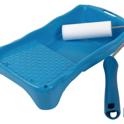 Kit de esmaltar compuesto de rodillo de espuma y cubeta | Medidas de la cubeta 16 x 31 | Medidas del rodillo 11 cm