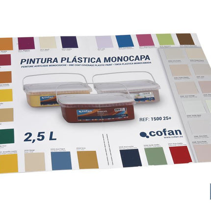 Carta de Colores para Pintura Plástica Monocapa con 40 Muestras de Color