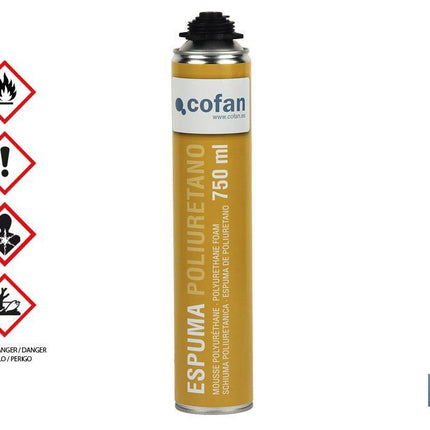 Espuma de Poliuretano | Aerosol 750 ml | Aplicación a pistola