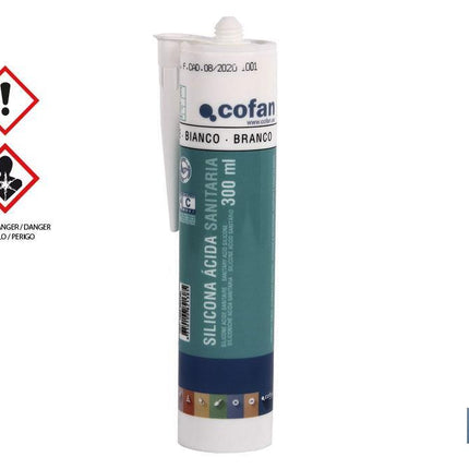 Silicona Ácida Sanitaria | Color Blanco | Envase de 300 ml