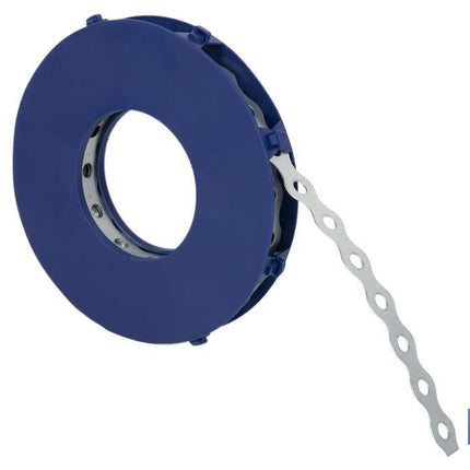 Rollo de Cinta Perforada de Acero Galvanizado | Medidas: 17 mm x 0,8 mm x 10 m