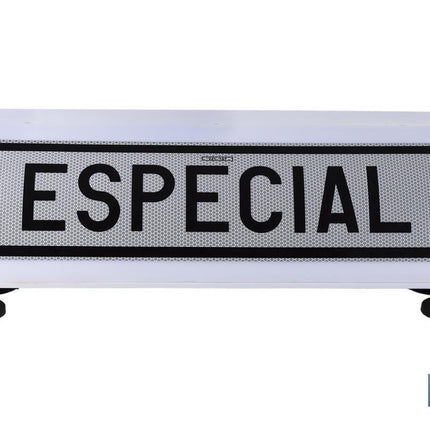 Cartel avisador acompañamiento vehículo Especial V21 | Material: resina