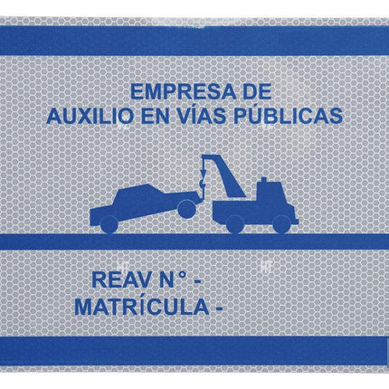 Placa V-24 homologada para Grúas de Auxilio en Carreteras | Señalización de Seguridad para Servicios de Asistencia Vial
