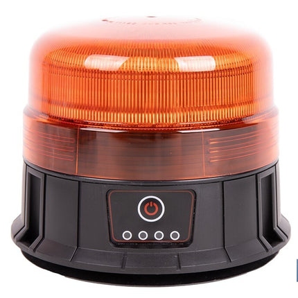 Luz emergencia rotativa 360° | Recargable USB-C | Base magnética | Certificada ECE R65 | Para vehículos industriales y agrícolas