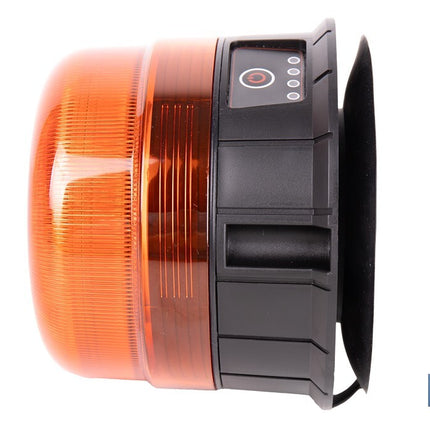 Luz emergencia rotativa 360° | Recargable USB-C | Base magnética | Certificada ECE R65 | Para vehículos industriales y agrícolas