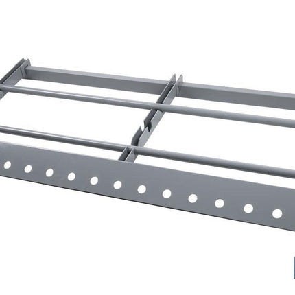Set expositor de cuerdas y cadenas con barra de carga | Material: acero | Medidor integrado para bobinas | Organización eficiente y segura | Medidas: 50 x 1000 x 70 mm