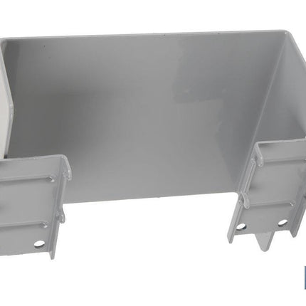 Soporte para taladros | Incluye gancho con ángulo de 90° | Material: acero | Fondo perforado | Medidas: 130 x 95 x 65 mm