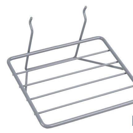 Soporte para sierras | Diseño ligero y funcional | Ideal para expositores | Color: gris claro | Medidas: 200 x 180 x 140 mm