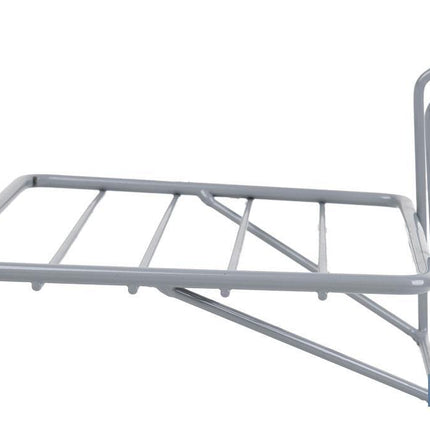 Soporte para sierras | Diseño ligero y funcional | Ideal para expositores | Color: gris claro | Medidas: 200 x 180 x 140 mm