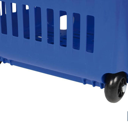 Carrito de la compra | Cesta con 2 ruedas | Asa telescópica | Capacidad: 52 litros | Color: azul | Medidas: 39 x 39 x 52,9 cm