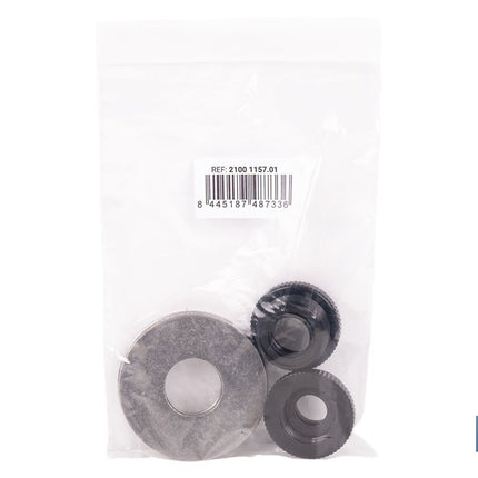 Kit de arandelas y adaptadores de rosca 1/2-3/4 | Adecuado para bandeja metálica para exposición de grifería