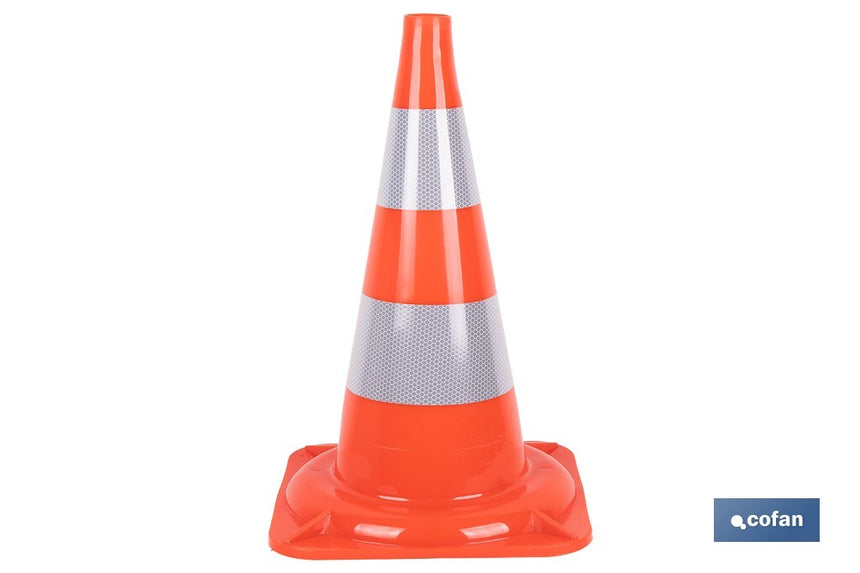Cono de señalización para automoción | Color naranja | Altura: 50 cm