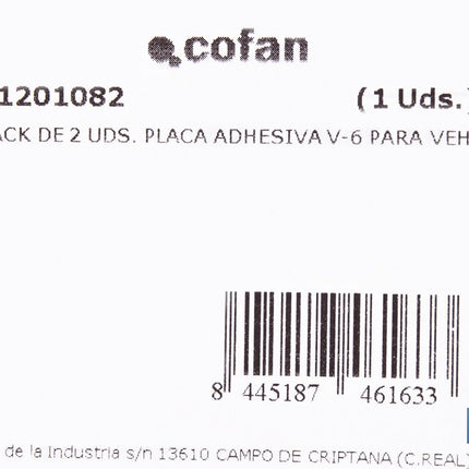 Pack de 2 señales adhesivas V6 para vehículos largos | Señalización homologada | Fácil de instalar | Alta visibilidad | Medidas: 56,5 x 19,5 cm