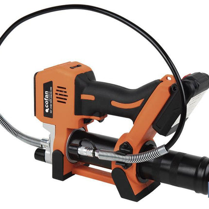 Pistola engrasadora a batería | Batería Li-ion 21 V 2 Ah | Presión máxima: 690 bar | Adecuada para cartuchos de 400 ml