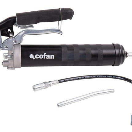 Bomba de engrase dual tipo pistola y palanca | Hasta 7000 PSI | Compatible con cartuchos de grasa de 400 g o carga a granel