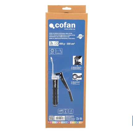 Bomba de engrase profesional de doble pistón | Capacidad: 400 g | Alta presión 6000 PSI