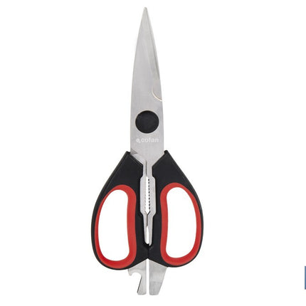 Tijeras de cocina multiusos con mango antideslizante | Hojas de acero inoxidable | Longitud: 21,5 cm | Perfectas para cortar, partir nueces y abrir botellas