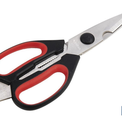 Tijeras de cocina multiusos con mango antideslizante | Hojas de acero inoxidable | Longitud: 21,5 cm | Perfectas para cortar, partir nueces y abrir botellas