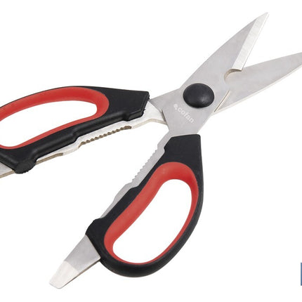 Tijeras de cocina multiusos con mango antideslizante | Hojas de acero inoxidable | Longitud: 21,5 cm | Perfectas para cortar, partir nueces y abrir botellas
