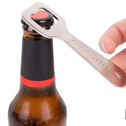 Abridor de botellas profesional | Material: acero cincado | Ideal para hostelería y uso doméstico | Medidas: 10,5 x 4 cm