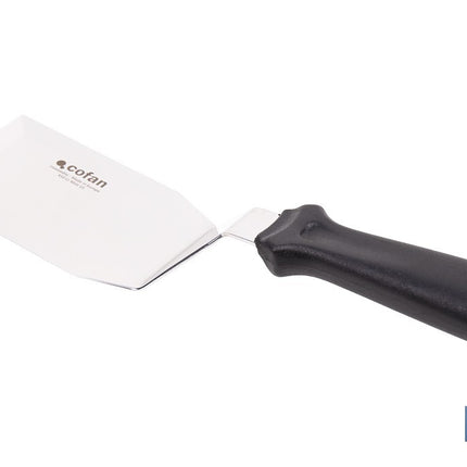 Espátula acodada de acero inoxidable | Perfecta para barbacoas, parrillas y planchas | Mango resistente y ergonómico